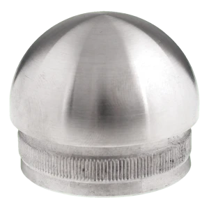 Ellipsoidaler Rohrstopfen zum Einschlagen für Rohr 48,3 mm, Edelstahl AISI 304 satiniert