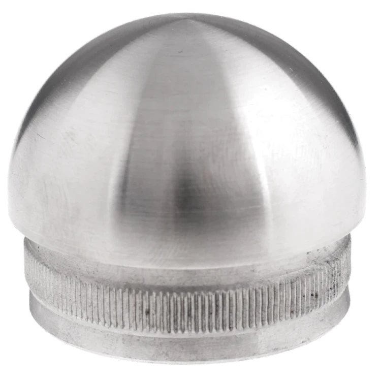 Kozza Endkappe ellipsoid einschlagbar für Geländerrohr 42,4 mm – Edelstahl AISI 304 satiniert 001-095 (1)