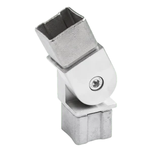 Gelenkwinkel für Geländer 90°–180° für Profil 40x40x2 mm – Edelstahl AISI 304 satiniert