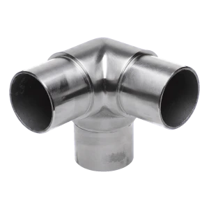 Eckverbinder T-Stück für Geländer – Rohr 42,4x2 mm, Edelstahl AISI 304, satiniert