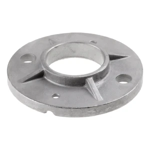 Montagefuß mit Flansch für Geländer ⌀42,4 mm – aus Stahl mit Bohrungen