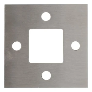 Geländerpfosten-Grundplatte zum Schweißen 100x100 mm – Edelstahl AISI 304 satiniert, System 40x40