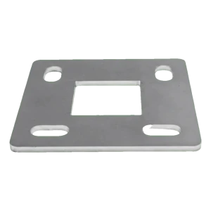 Balusterträger-Grundplatte zum Schweißen 80×80 mm – Edelstahl AISI 304, System 40×40