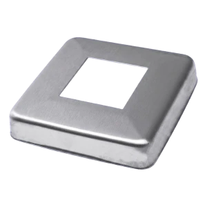 Verkleidungsrosette für Geländer 90x90 mm für Profil 40x40 – Edelstahl AISI 304 poliert