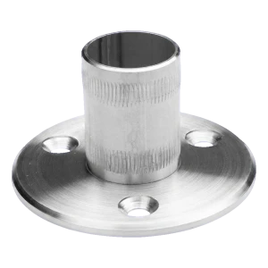 PINOX – Balustradenpfostenfuß ø42,4 mm zum Einschlagen, Edelstahl satiniert