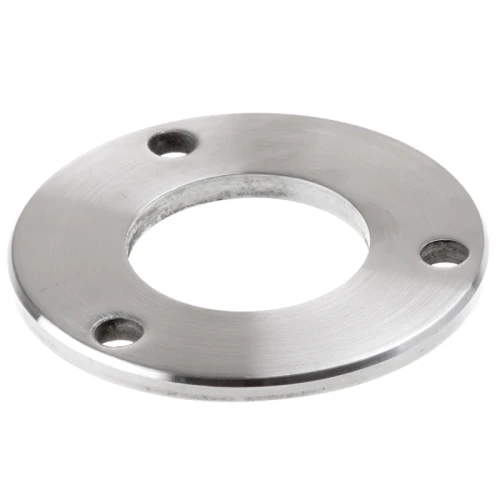 Geländerpfosten-Grundplatte zum Schweißen Ø 85 mm – Edelstahl AISI 304 satiniert, System 42,4 001-188 (1)