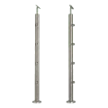 PSG Balustradenpfosten Mitte durchgehend ø 42,4 mm AISI 304 – 4 Halterungen, satiniert 001-204 (1)
