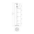 PSG Balustradenpfosten Mitte durchgehend ø 42,4 mm AISI 304 – 4 Halterungen, satiniert 001-204 (4)