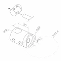 PSG Balustradenpfosten Mitte durchgehend ø 42,4 mm AISI 304 – 4 Halterungen, satiniert 001-204 (6)
