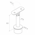 PSG Balustradenpfosten Mitte durchgehend ø 42,4 mm AISI 304 – 4 Halterungen, satiniert 001-204 (7)