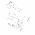 PSG Eckpfosten für Geländer aus Edelstahl AISI 304 ø42,4 mm H1060 mm mit Halterungen für Stäbe ø12 mm 001-206 (5)